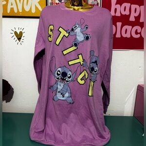 Disney Stitch Oversized Sweatshirt - Women’s XS (0-2) - Purple